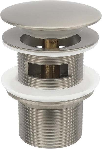 Freestanding Bathtub Drain Pop-up Stopper - Suitable for Most Bathtubs, Compatible With Rough-in Kit (Brushed Nickel Finish)