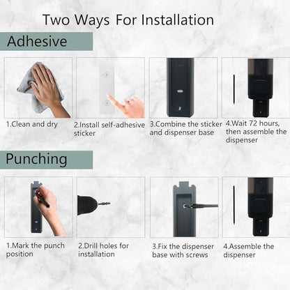 Manual Bathroom Wall Mounted Soap Dispenser, 10oz/300ml Single Black Bathroom Shampoo and Conditioner Dispenser, Clear Plastic Refillable Liquid Lotion Pump Dispenser and Organizer