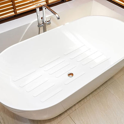 Anti Non Slip Bathtub Shower Stickers, Safety Bathtub Non Slip Stickers, Anti Skid Treads Tape for Shower,Tub,Steps, Floor-Strength Adhesive Grip Appliques for Baby,Senior,Adult 8 * 0.8In 24 pcs