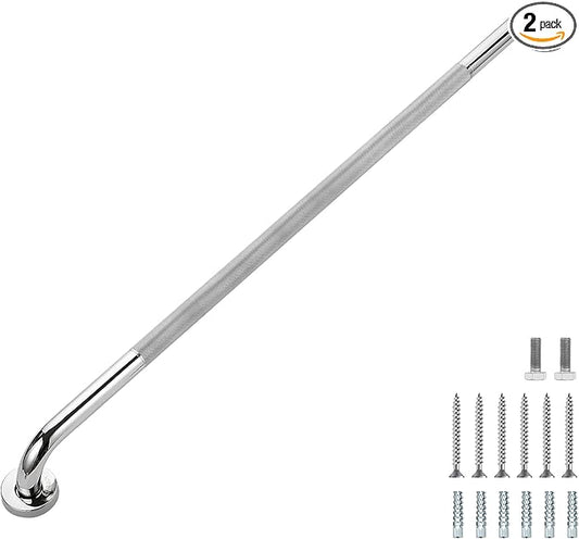 Grab Bars for Shower, 2 Pack 36-Inch Anti Slip Shower Handles for Elderly, Safety Shower Grab Bar, Stainless Steel Handicap Grab Bars for Bathroom (Polished Nickel 1" Diameter)
