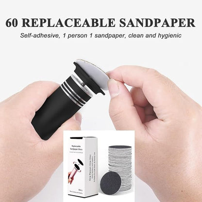 Upgraded Electric Callus Remover for Feet (Adjustable Speed) Professional Electric Foot File Foot Sander Foot Grinder for Dead Skin Pedicure Tools with 60 Replaceable Sandpaper, Black