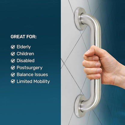 HIGHCRAFT Grab Bar for Bathtubs and Showers, Shower Grab Bars for Seniors and Elderly, Safety Bar for Bathroom 24" x 1.5" ADA Compliant Grab Bar, Heavy Duty Stainless Steel Shower Handle Wall Mount