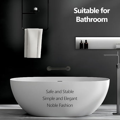 Shower Grab Bar, 2 Pack 16 Inch Black Bathroom Grab Bar, 1.25" Diameter 304 Stainless Steel Grab Bars for Bathtubs and Showers, Handicap Shower Grab Bar for Seniors Elderly