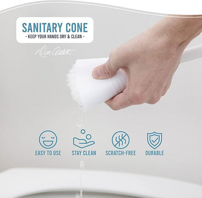 Don Aslett Johnny Mop | Set of 5 Toilet Brushes | 14" Handle to Easily Clean Toilet or Shower | Scratch Free Bowl Swab | Safe to Use with Your Favorite Toilet Bowl Cleaner