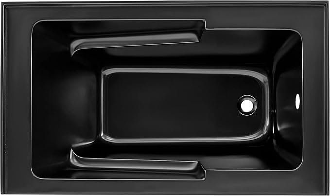 Voltaire 54 in. x 30 in. Acrylic Matte Black, Alcove, Integral, Right-Hand Drain, Apron Bathtub