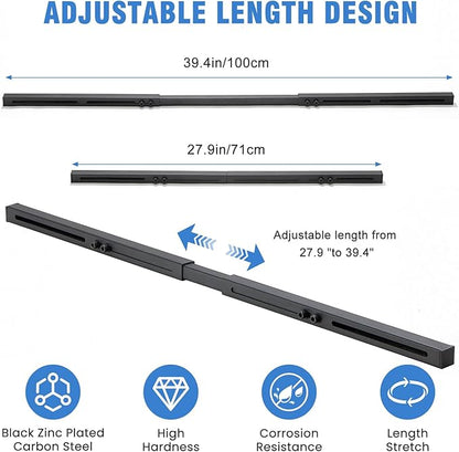 Undermount Sink Brackets Heavy-Duty - Adjustable 27.5-39.4 Inches, Rust-Resistant Zinc Plated Carbon Steel, Space-Saving Horizontal Sink Support Wall Mount Installation for Kitchen & Bathroom Sinks