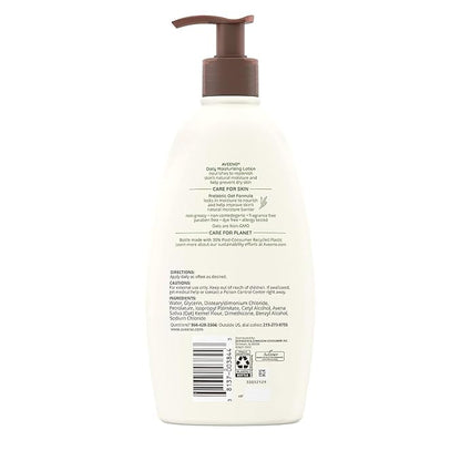 Aveeno Daily Moisturizing Lotion & Wash Regimen Pack, Nourishing Daily Moisturizing Body Lotion for Dry Skin, 18 oz, & Hydrating Body Wash with Soothing Prebiotic Oat, 18 oz, 2 Items
