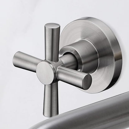 SUMERAIN Tub Faucet Brushed Nickel Wall Mount Tub Filler High Flow Bathtub Faucet with Rough in Valve, Extra Long Spout