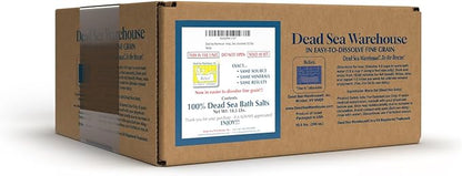 Dead Sea Warehouse - Dead Sea Salts for Soaking - 100% Dead Sea Mineral Bath Salts - Great for Soothing Muscles Aches, Relaxation, Alleviate Skin Issues - Unscented - 18.5 LBS