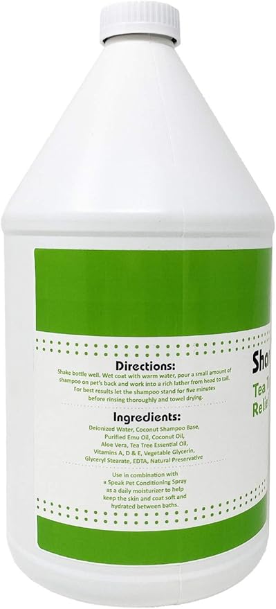 Natural Dog Shampoo, Tea Tree Relief, 1 Gallon