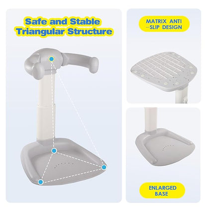 FAHKNS Baby Shower Stand Adjustable 9 Level Position Bath Shower Standing Support, Anti-Slip Toddler Shower Standing Support for Infants 8-36 Months