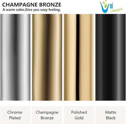 Uni-Green Champagne Bronze Shower Drain 4-1/4 Inch - Square Gold Shower Drain Kit with ABS Flange for 2" or 3" Pipe - Low Profile 304 Stainless Steel Shower Floor Drain Kit with Hair Carcher