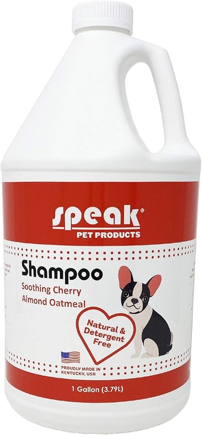 Natural Dog Shampoo, Soothing Cherry Almond Oatmeal, 1 Gallon