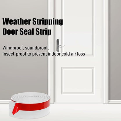 Wide Silicone Weather Stripping, 3 inch (W) x 20 Ft (L) Door Draft Stopper, Silicone Seal Strip for Doors Windows and Shower Glass Gap, White