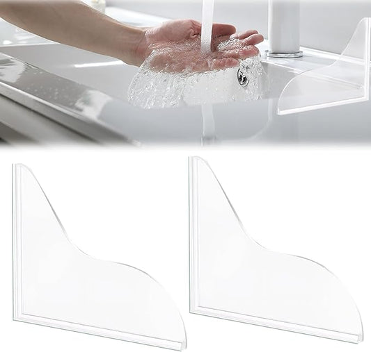 braxan 2 Pcs Splash Guard for Bathtub and Shower, Waterproof Shower Corner Guard to Keep Water in Shower, Easy Installation Bathtub Splash Guard for Bathroom Accessories