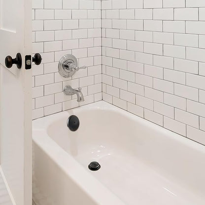 Single Hole Bathtub Drain Overflow Plate with One Matching Screws, Easy to Install, Venetian Bronze