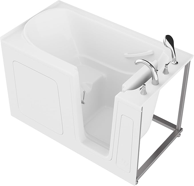 ANZZI Tubs Series Wide Opening Door Right Drain Quick Fill Walk-In Soaking Tub in White Finish 32 in. x 60 in. | AMZ3260RWS