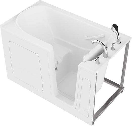 ANZZI Tubs Series Wide Opening Door Right Drain Quick Fill Walk-In Soaking Tub in White Finish 32 in. x 60 in. | AMZ3260RWS