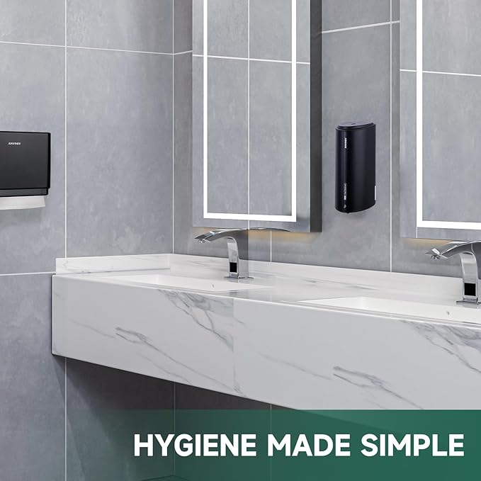 29fl.oz/850ml Commercial Automatic Liquid Soap Dispenser Wall-Mounted Large Capacity Model AD1209 Black