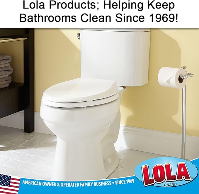 LOLA Classic Toilet Brush, 6 Pack, Durable Fiber Stiff Bristles, Compact Size, Non-Scratch, Long-Lasting