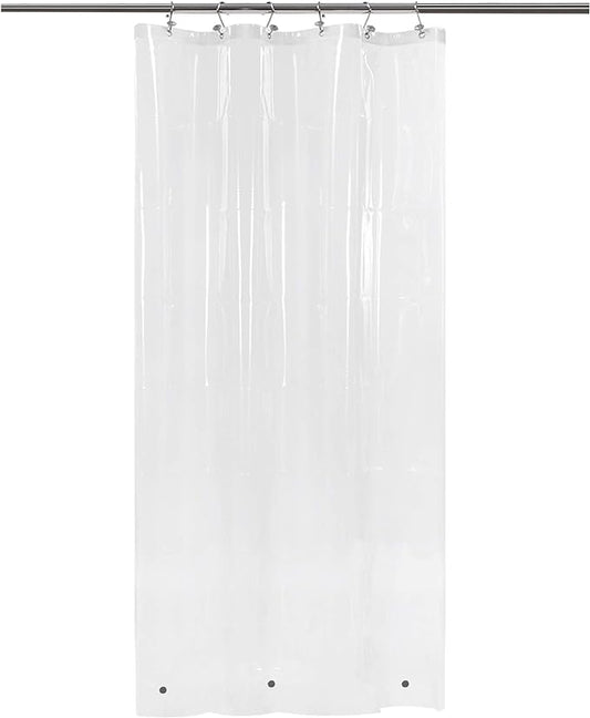 Barossa Design Narrow Shower Curtain Liner with 3 Magnets - Waterproof PEVA Shower Liner for Small Bathroom Stall, PVC Free, Metal Grommets - Clear, 32X72