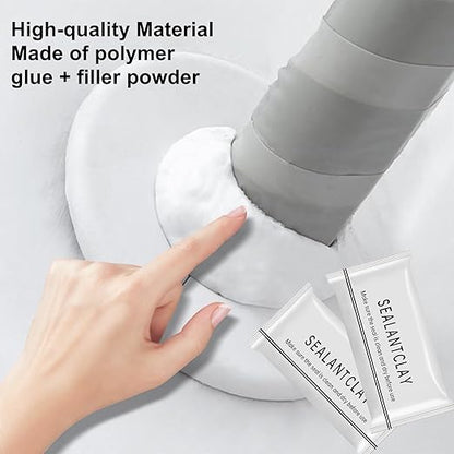 6 Pcs Waterproof Sealant Mastic, 2025 Upgrade White Seal Putty Waterproof Duct Seal Repair Sealing Clay, Quick Mending Mud for Drain Connection, Wall Hole, Air Conditioning Holes