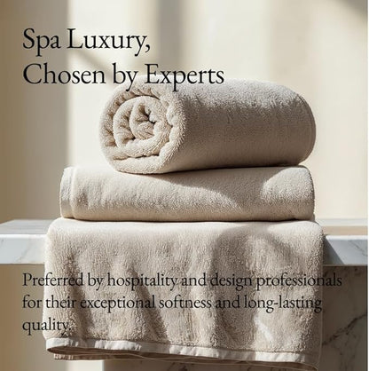 Italic Ultraplush 100% Australian Cotton Bath Sheets - Set of 2 Luxury Extra Large Heavy Duty Bath Sheets, 800GSM Plush and Absorbent Sheets for Hotels, Bath, Gym & Spa (Sand)