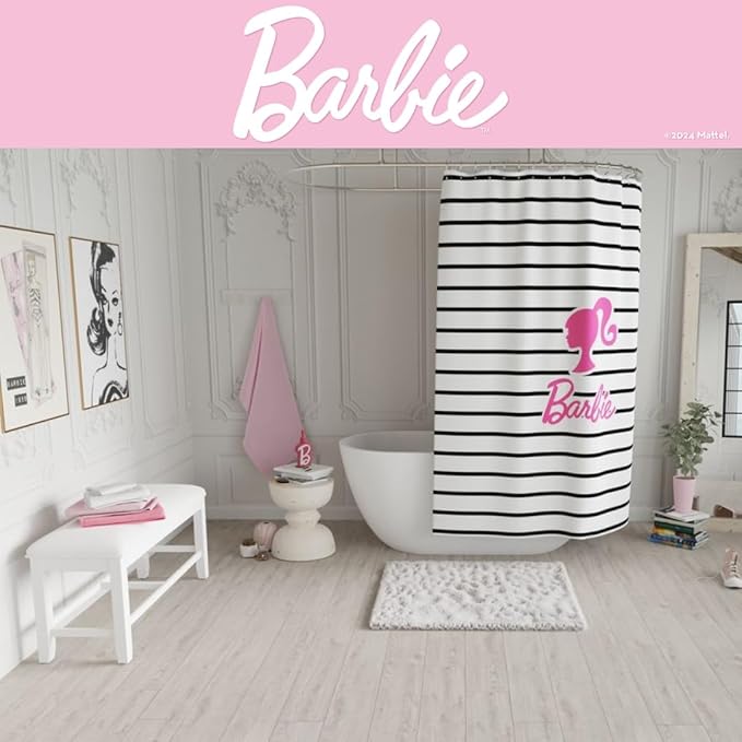 Collectibles Barbie Light Pink B Monogram Soap/Lotion/Hand Sanitizer Resin Pump Dispenser, 11.69 Ounces, (Officially Licensed Product) by Franco