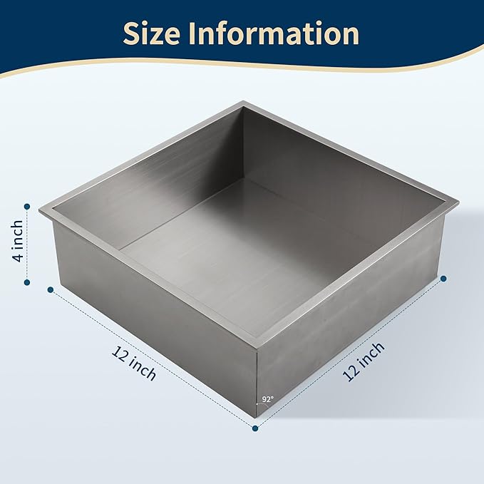 12x12 Shower Niche Insert Tile Ready, Brushed Nickel Recessed Wall Cabinet, Stainless Steel Wall Niche for Shower Wall, No Tile Needed Storage Organizer Waterproof