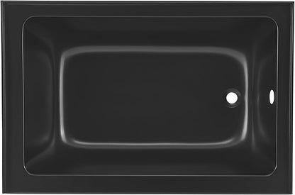 Voltaire 48" X 32" Right-Hand Drain Alcove Bathtub with Apron in Matte Black