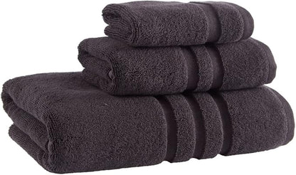 Veteran Textile LLC - 6 Pieces - Turkish Cotton - Luxury Towel Set for Bathroom & Kitchen, 2 Bath Towels, 2 Hand Towels & 2 WashCloths *Valued $79.99* (Black)
