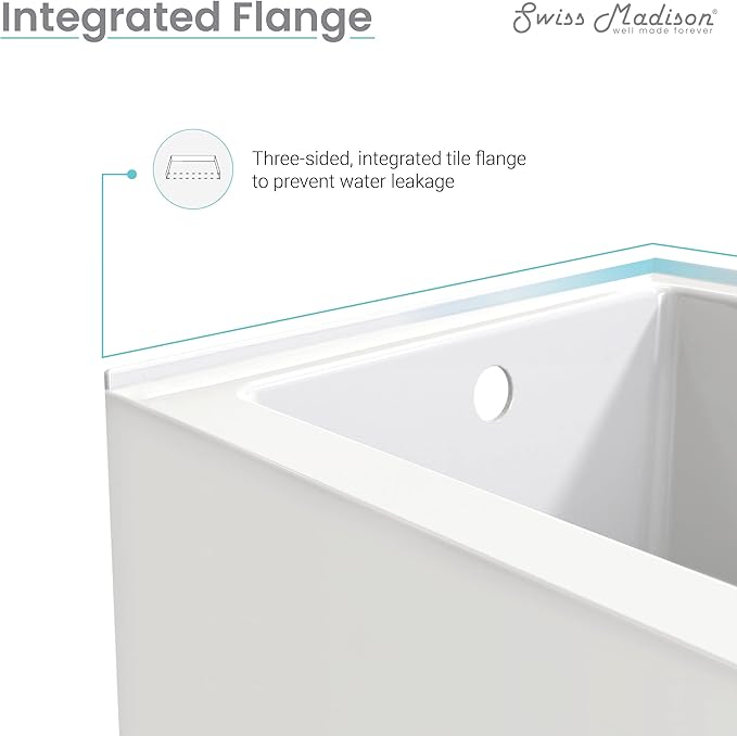 Voltaire 54" X 30" Right-Hand Drain Alcove Bathtub with Apron