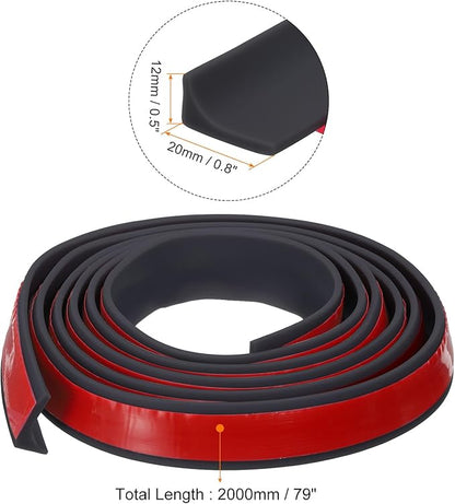 uxcell 78 Inch Collapsible Shower Barrier Stopper Water Splash Guard Blocker 79"Lx0.8"Wx0.5"H for Bathroom Kitchen Wet and Dry Separation, Black