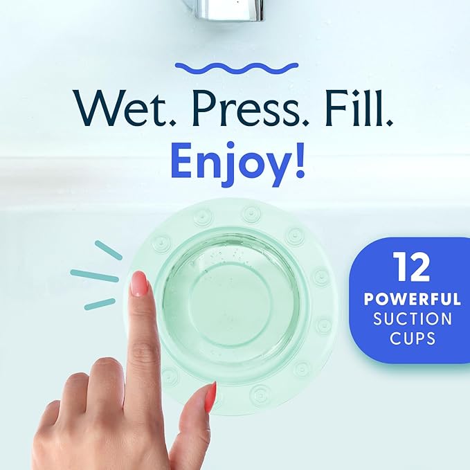 SlipX Solutions Bottomless Bath | Overflow Drain Cover for Tub | Best Gifts for Mom, Spa & Bath Accessories | Drain Block, Water Stopper Plug | Bath Essentials for Women | 4" Diameter, Green
