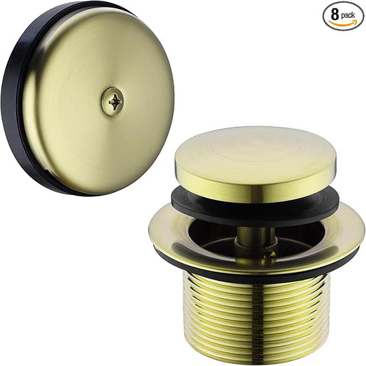 BESTILL Tip-Toe Bathtub Drain Bath Tub Trim Set Conversion Kit with Overflow Faceplate, Brushed Gold