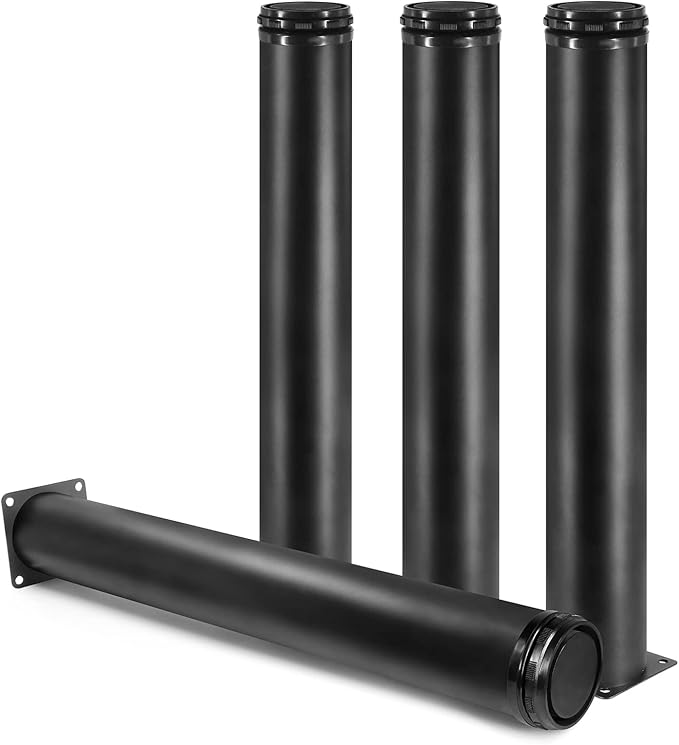 14 Inch Metal Furniture Legs Stainless Steel Adjustable Legs Black Metal Legs Round Cabinet Legs for Coffee Table Cabinet Desk Sofa Shelves, Pack of 4