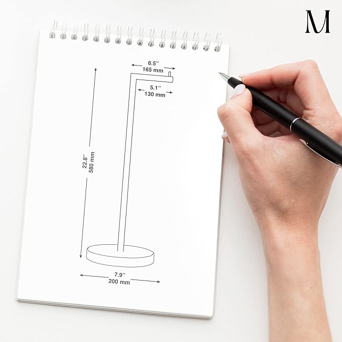 Marmolux Acc - Free Standing Toilet Paper Holder 1pc - Bathroom Storage for 4 Rolls of Tissue Modern Stainless Steel Matte Black Toilet Paper Holder. - Tp Holder Stand