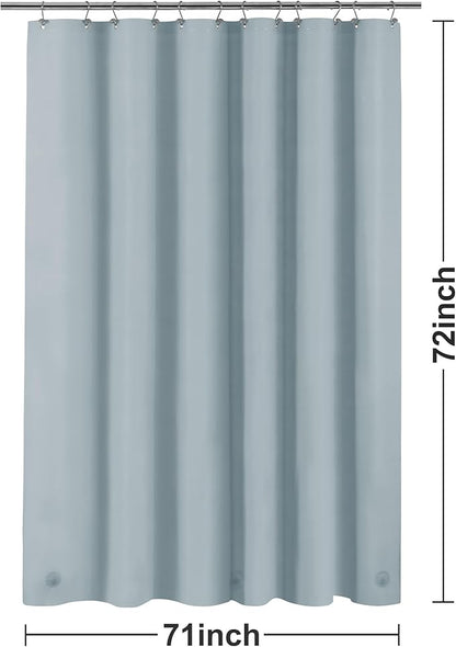 Barossa Design Shower Curtain Liner - Premium PEVA Shower Liner for Bathroom, BPA & PVC Free, No Chemical Smell, Lightweight Standard Size Bath Curtain with 3 Magnets, Metal Grommets - Stone Blue