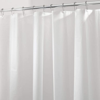 Clawfoot Tub Shower Curtain 108x72 Inch White Liner All Warp Around Extra Wide 24 Metal Hooks with Magnets Heavy Duty Vinyl Bath for Bathroom PEVA Waterproof Pure