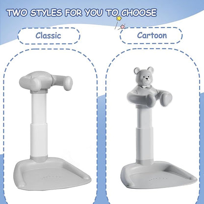 Adjustable Baby Bath Stand with Anti-Slip Base, Sturdy Baby Stand Up Shower, Huggable Bear Stand Bath Support for Babies 6 Months & up, Easy to Install | Anti-Pinch & Dumping, Mothers Hands-Free
