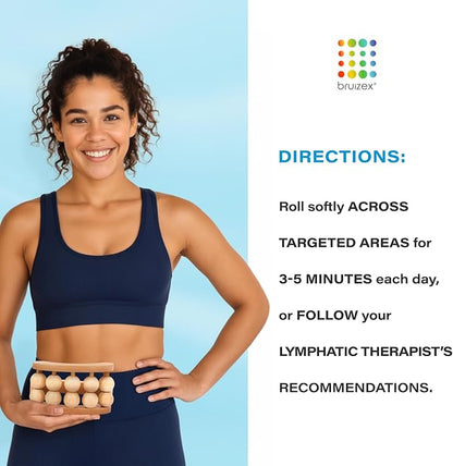Bruizex Lymphatic Drainage Massager: Cellulite Massage Tool, Massage Roller, Fascia Blaster, Wood Therapy Massage Tools, Lymphatic Drainage Tool, Post Lipo Fibrosis Treatment, Maderoterapia Kit
