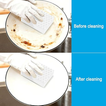 10 Pack Magic Sponge Eraser 2X Thick and Long Lasting Melamine Cleaning Sponges in Bulk - Multi Surface Scrubber Foam Cleaning Pads - Bathtub, Floor, Baseboard, Bathroom, Wall Cleaner (3.9*2.4*0.8in)
