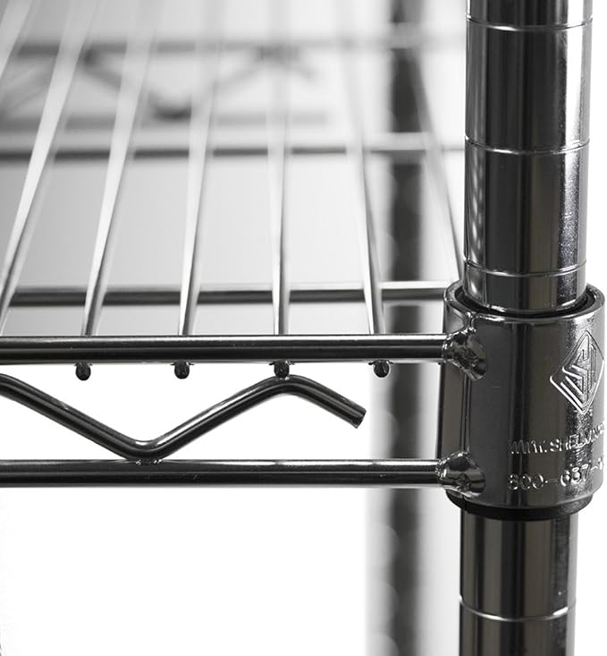 Shelving Inc. 24" d x 30" w x 54" h Chrome Wire Shelving with 6 Tier Shelves, Weight Capacity 800lbs Per Shelf