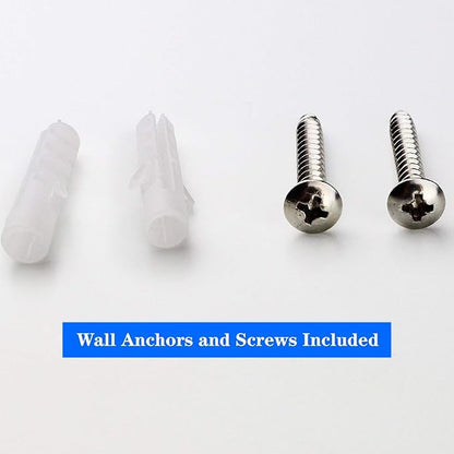 Shower Head Holder Wall Mounted, Screw Mounted Shower Spray Holder, Adjustable Handheld Shower Head Bracket, Shower Holder for Universal Wall Bathroom with Wall Anchors and Screws (Chrome Polished)