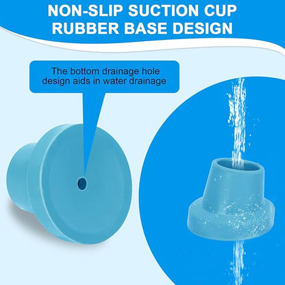 supregear Replacement Feet for Shower Chair Bath Seat, 1-1/8" I.D. Slope Rubber Feet Pad for Shower Stools Transfer Bench Non-Slip Extreme Grip Tub Transfer Benches Suction Cup Feet, 4PK