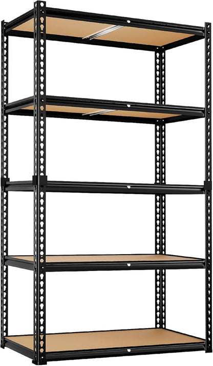 LEVELEVE 5-Tier Storage Shelving Unit, 2020 lbs Capacity, Heavy Duty Adjustable Metal Utility Shelf, 35" L x 16" W x 73" H for Garage, Kitchen, Pantry, Basement, Bathroom, Laundry
