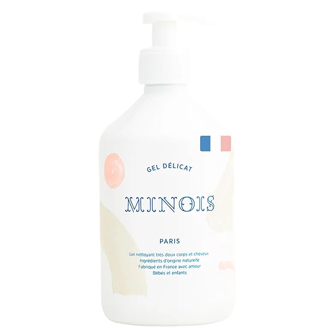 MINOIS PARIS Baby Wash and Shampoo | Gentle Baby Body and Hair Wash with Orange Blossom & Honey | Natural Toddler Shampoo for Sensitive Skin | Made in France 500ml
