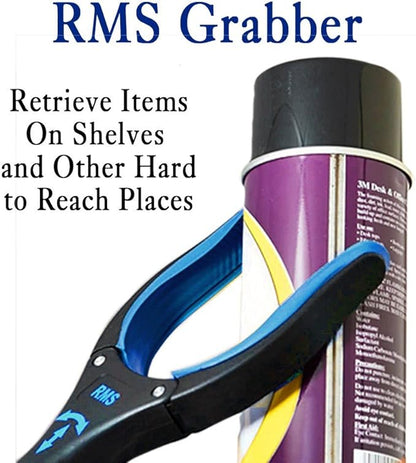 RMS 2-Pack 32 Inch Extra Long Grabber Reacher with Rotating Jaw - Mobility Aid Reaching Assist Tool (Blue)