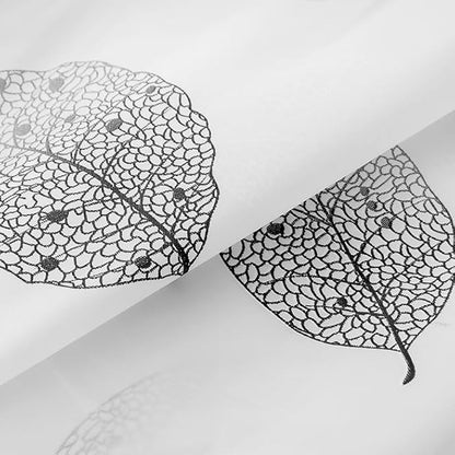 Shower Curtain Liner for Clawfoot Tub 180x70Inch Leaf Clear Heavy Duty with Magnet Bath Curtain for Clawfoot Tub All Warp Around Extra Wide 36 Metal Hooks Bathroom Durable Waterproof Liner,Leaf