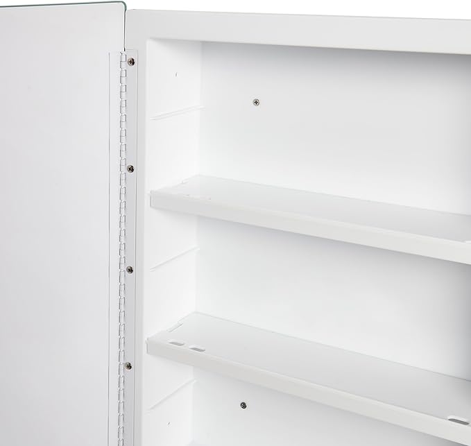 Plastic Medicine Mirror Cabinet for Bathroom 16 x 20 inch, Surface and Recessed Mount
